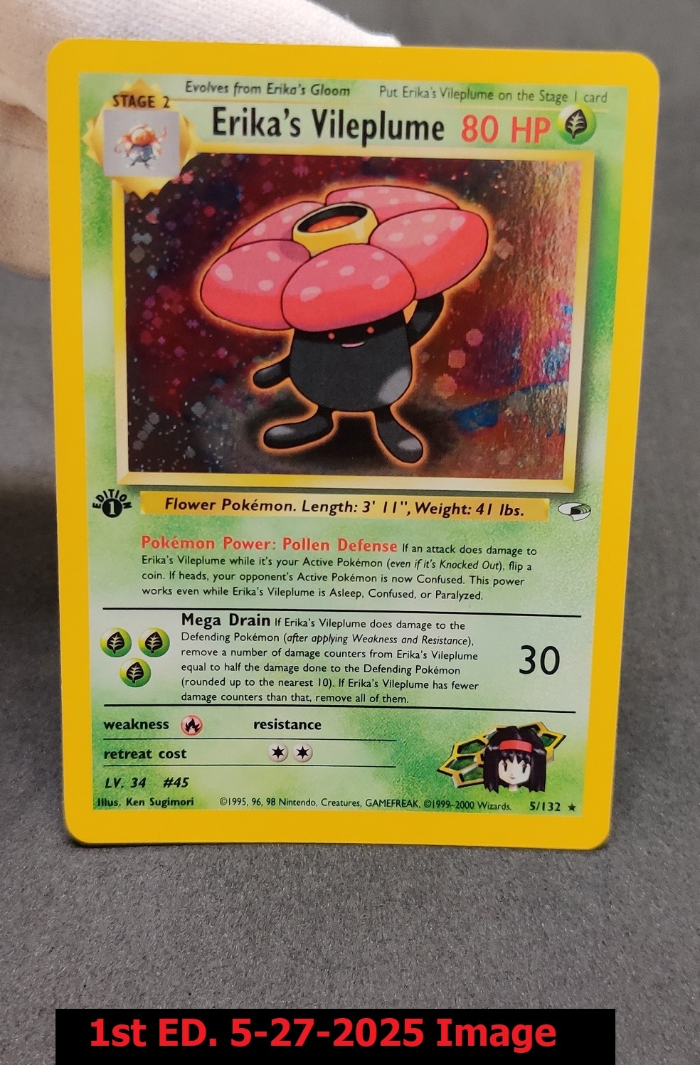 Erikas Vileplume - 5/132 - Holo Rare - 1st Edition